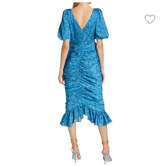 AMUR Alize Ruched Midi Dress - Picture 3 of 5